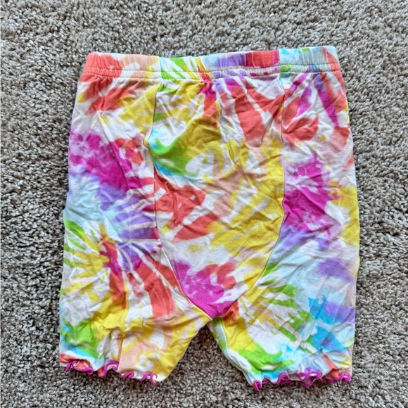 Girls buttery Soft Bamboo Pajamas Tie Dye Short Summer pajamas ruffle size XL - Picture 7 of 14
